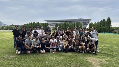 Product Design student Naomi amongst her fellow students in Japan